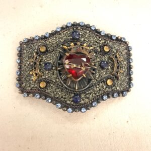 Hand-cut Sacred Heart Buckle